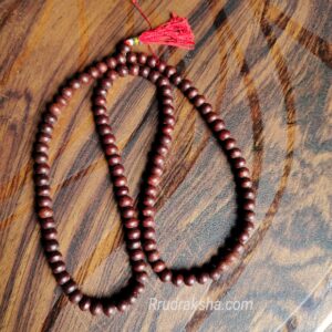 Red Sandalwood Rosary (Laal Chandan Mala) 108 Beads